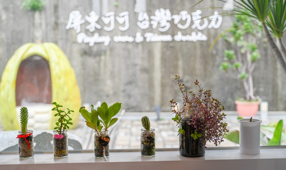 屏東可可巧克力園區半日遊 | 親子摘果體驗、可可冰淇淋&多肉療癒植栽DIY，可可覓境咖啡廳 濃濃可可冰沙、可可風味套餐，屏東旅遊景點半日遊!