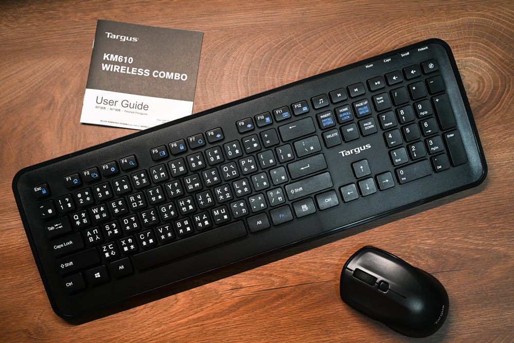 無線鍵盤滑鼠推薦｜Targus AKM610 美國品牌高CP值 5 支援FN與音樂快捷功能 2.4GHz無線無線連接 三段式DPI調整