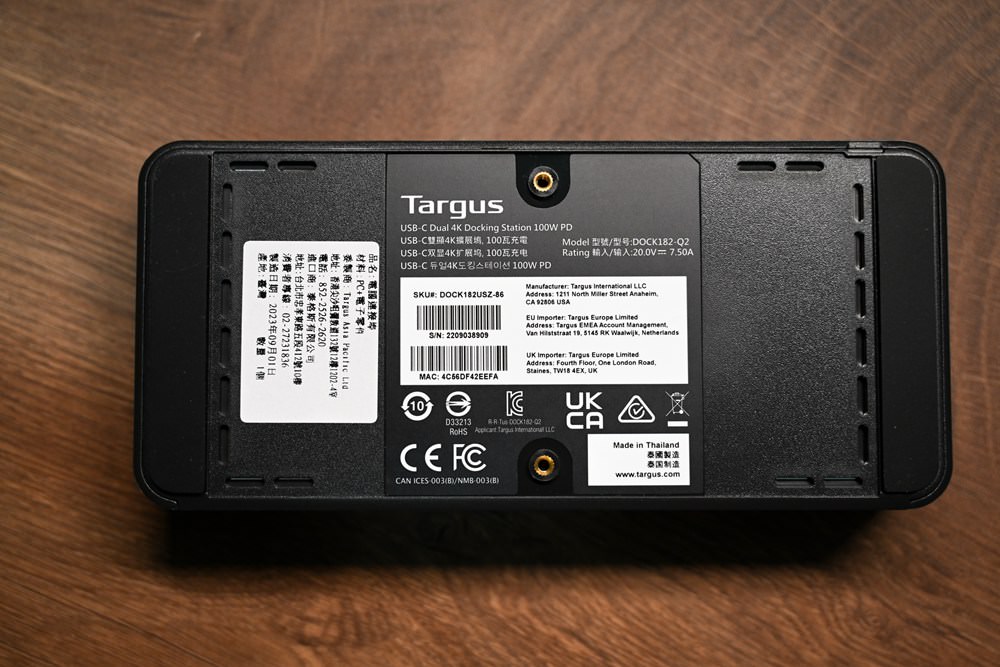 Targus USB C DV 4K 100W 多功能擴充埠 DOCK182 DisplayLink 5